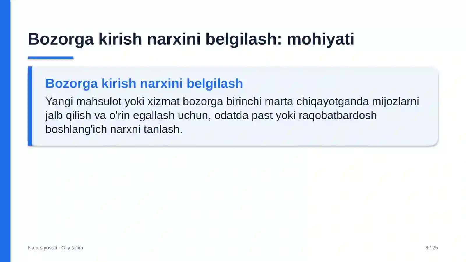 yog'ochni qayta ishlash korxonalarida bozorga kirish narxini belgilash 3036 3