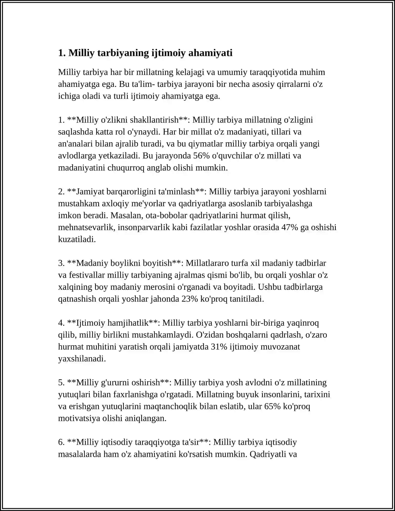 MAKTABGACHA TAʼLIMDA MILLIY TARBIYA ASOSLARI FANINING AHAMIYATI 3
