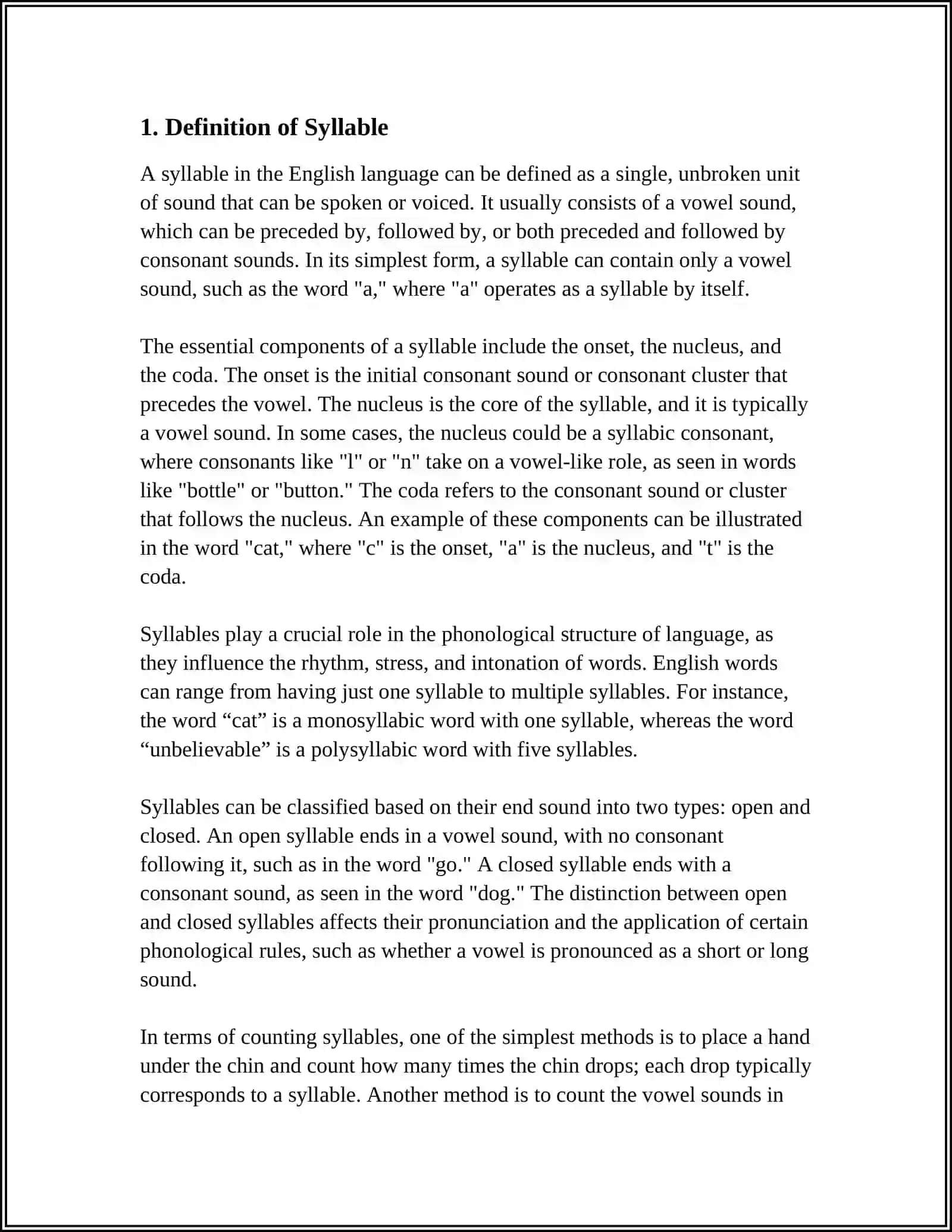 SYLLABLE DIVISION 3