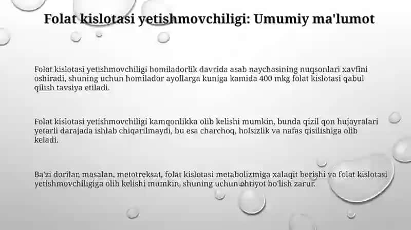 Folat kislotaning yetishmovchili. Sulfanilamid preparatlarning baoteriostatik tasir mexanizmi 3