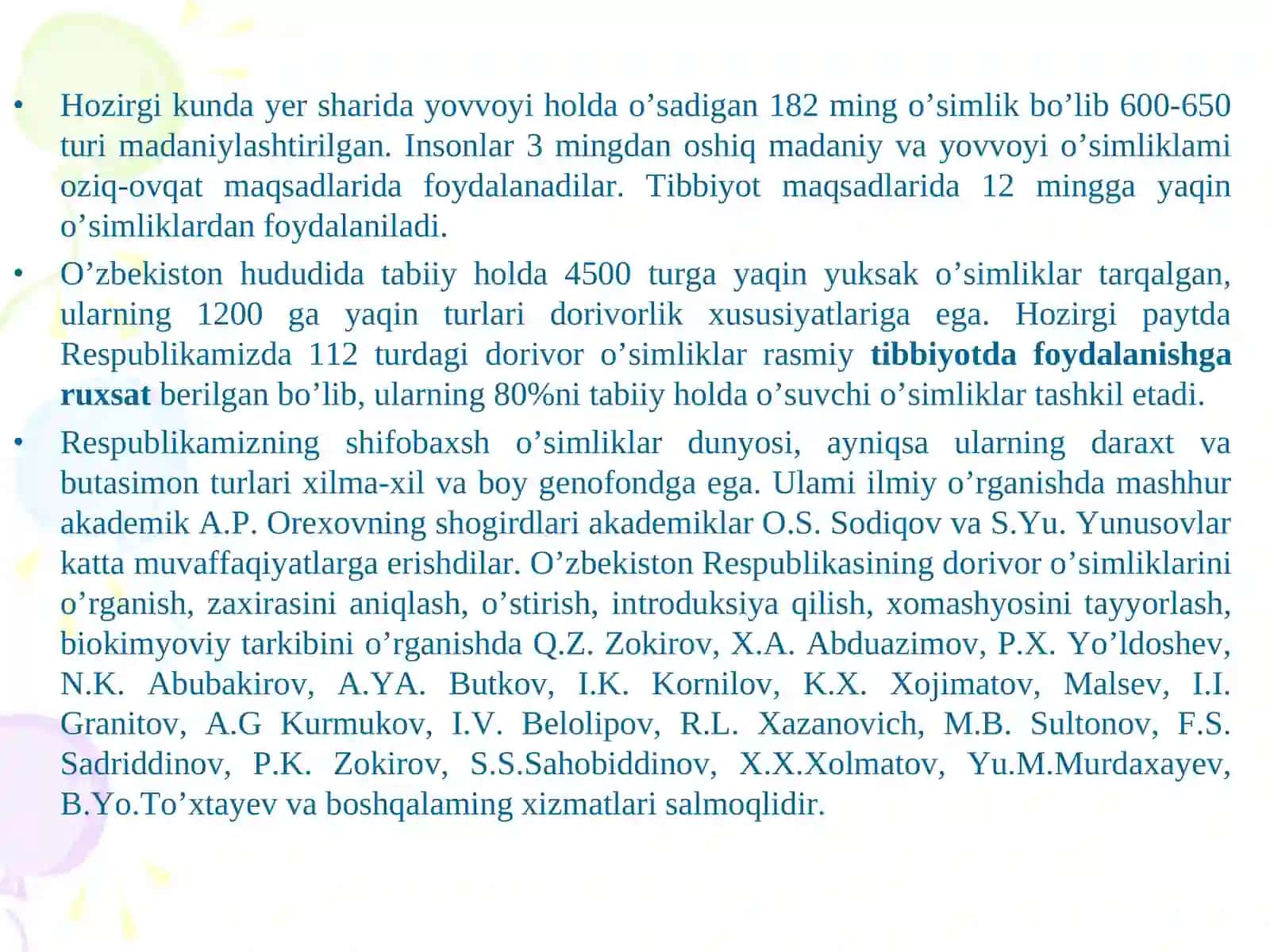 Yovvoyi o'simliklar 3