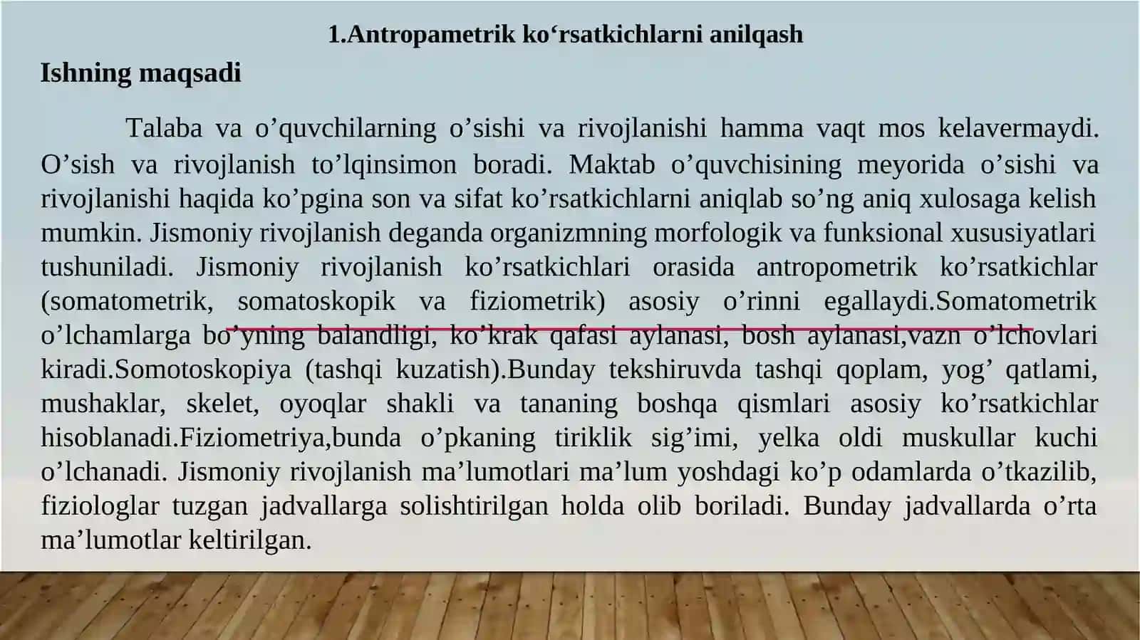 Bolalarning jismoniy rivojlanishini gigiyenik baholash. Irsiyat va oʻzgaruvchanlik 3