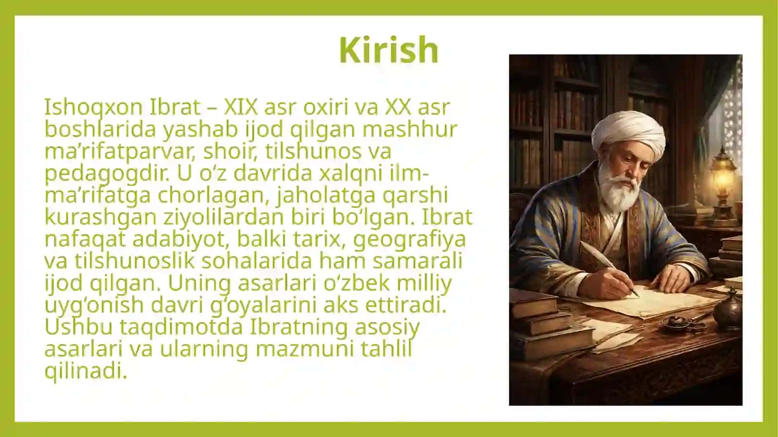 Ishodxon Ibrat asarlari tahlili 3