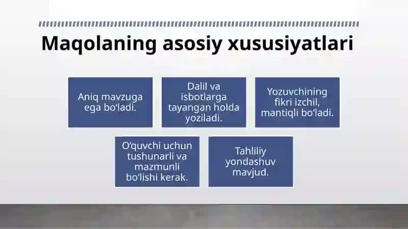 Maqola va uning turlari 3