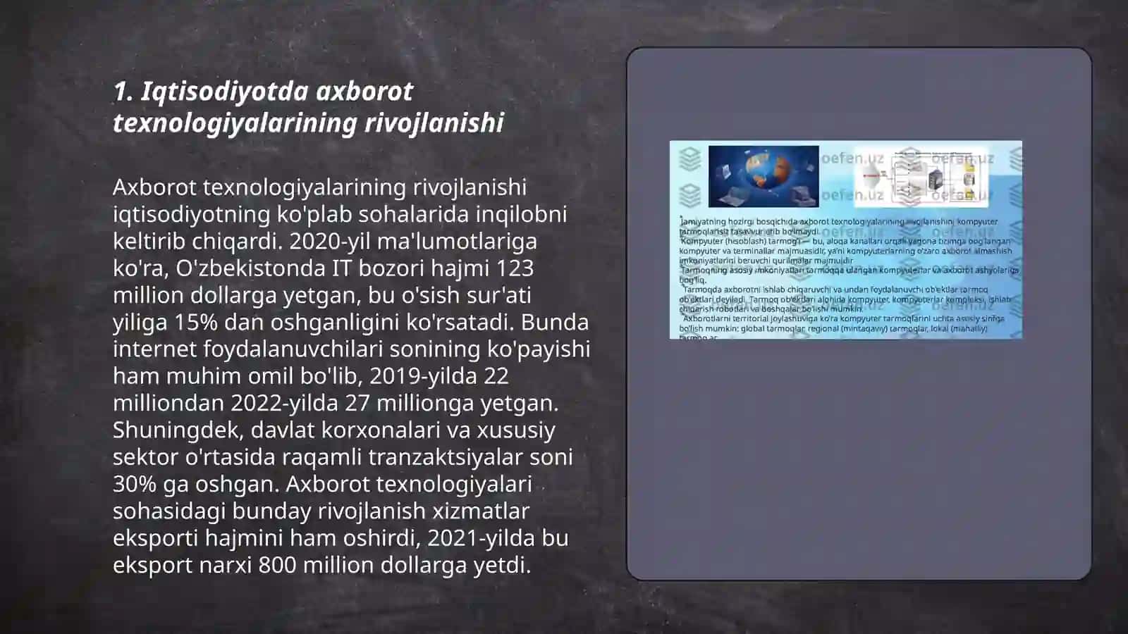 Iqtisodiyotda axborot kommunikatsiya texnologiyalarining oʻrni va ahamiyati 3