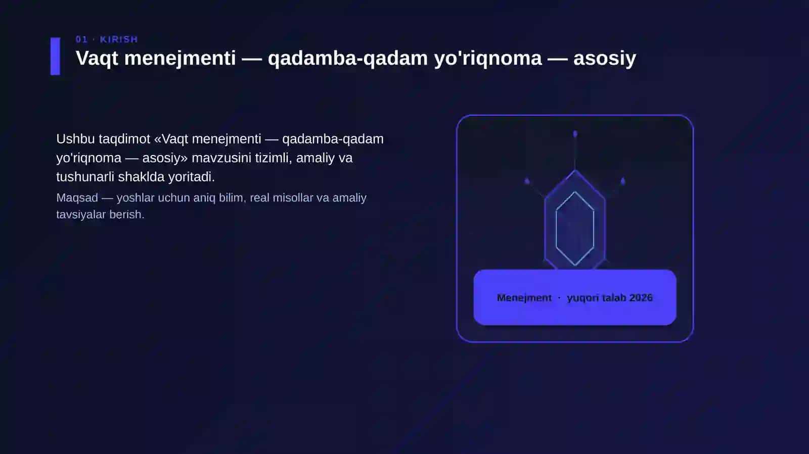 Vaqt menejmenti — qadamba-qadam yo'riqnoma — asosiy 3