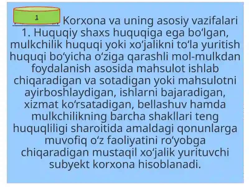 O'zbekiston Respublikasida korxonalarni boshqarishda foydalanadigan qonunlar 3