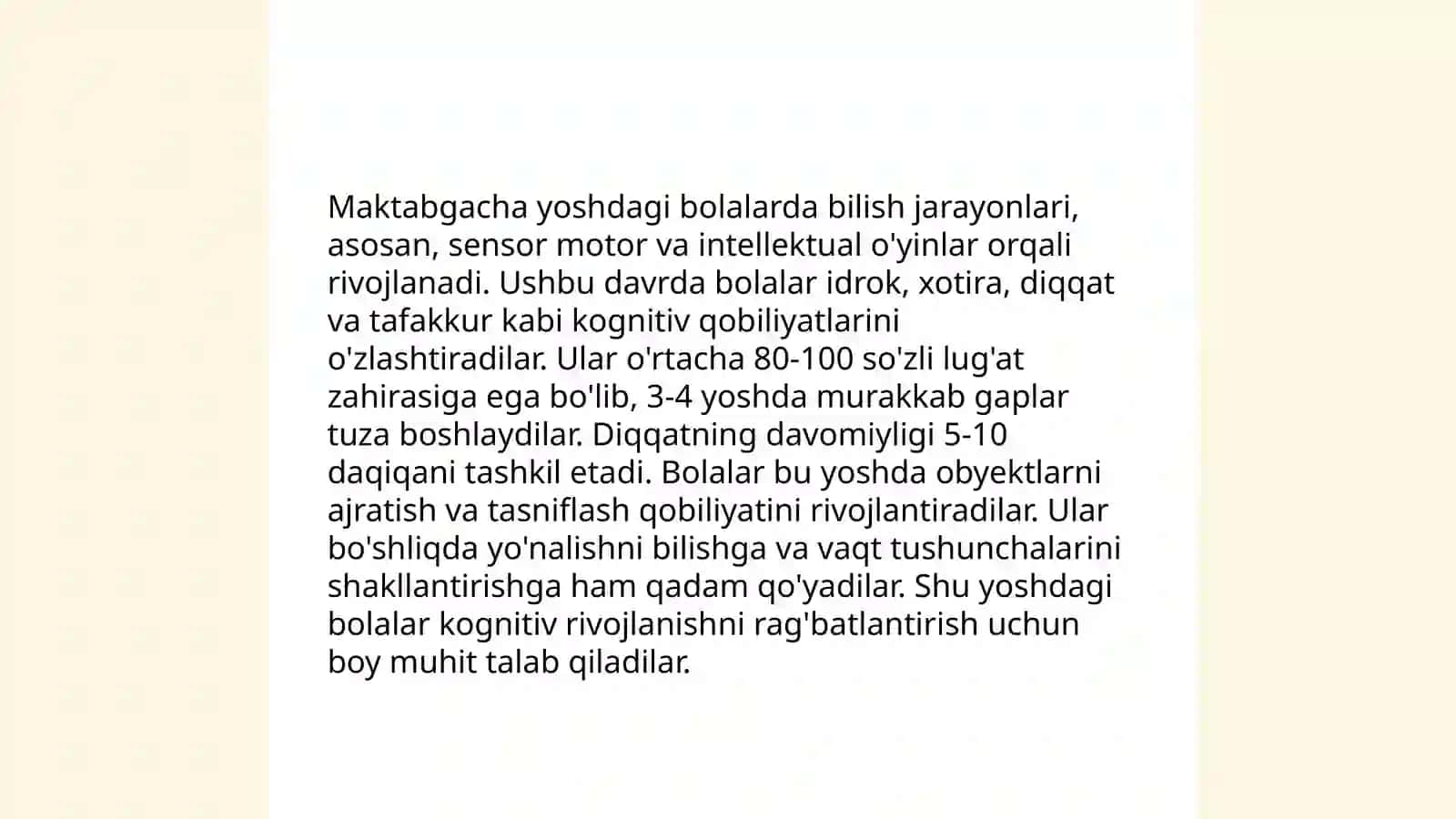 Maktabgacha tarbiya davrida bilish jarayonlari va nutqning rivojlanish qonuniyatlari 3