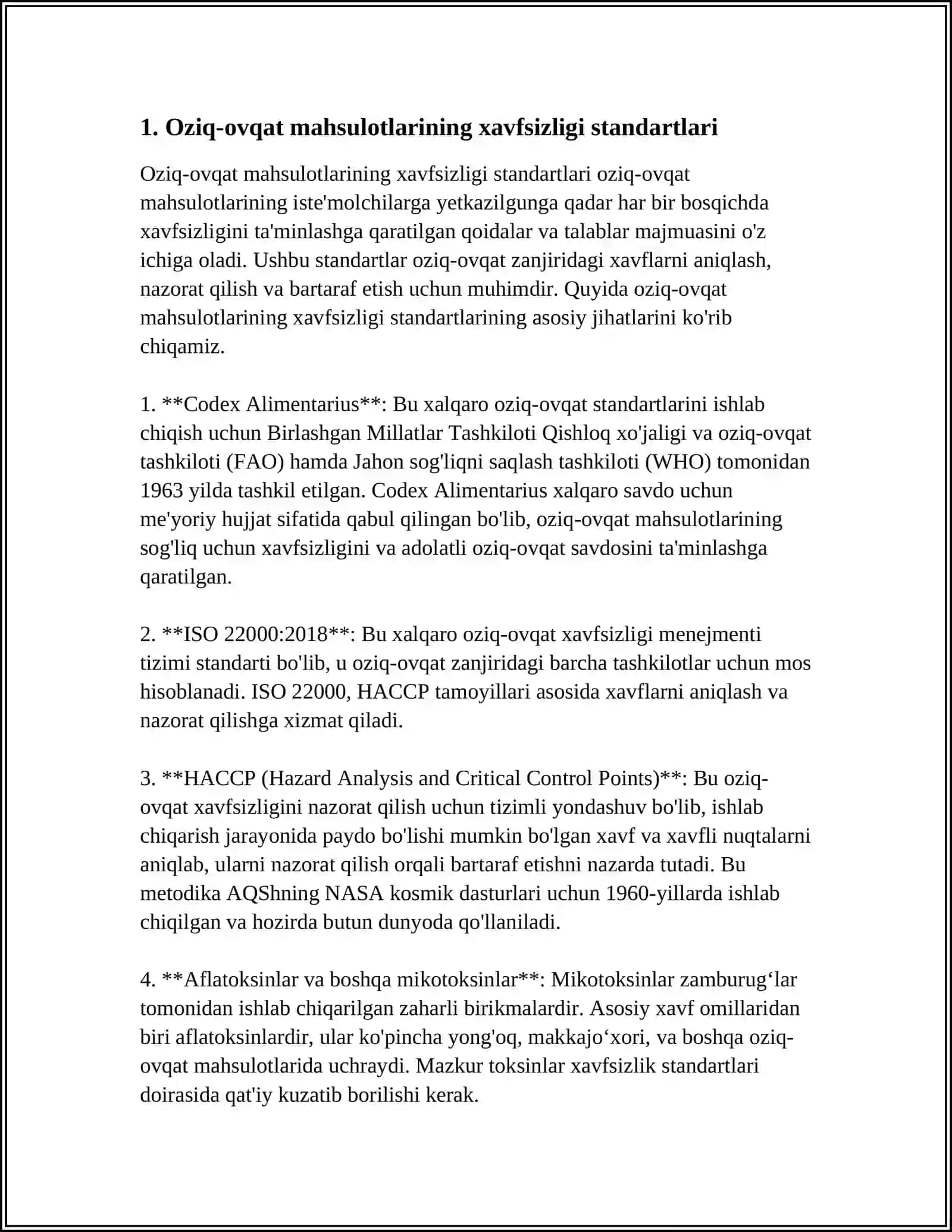 OZIQ-OVQAT MAHSULOTLARINING XAVFSIZLIGI 3