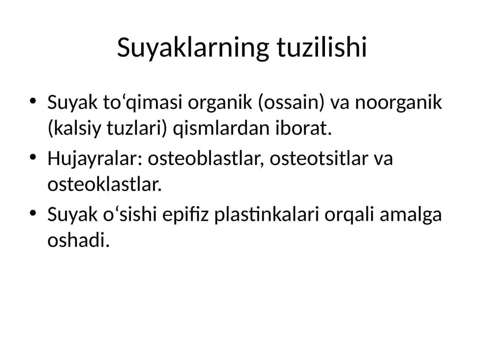 Suyaklarning o‘sishi va rivojlanishiga ta’sir etuvchi omillar 3