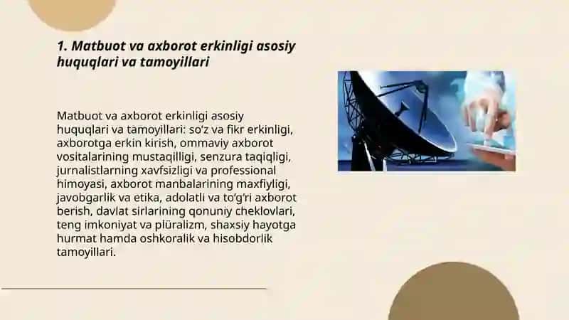Matbuot va axborot erkinligi asosiy huquqlari va tamoyillari 3