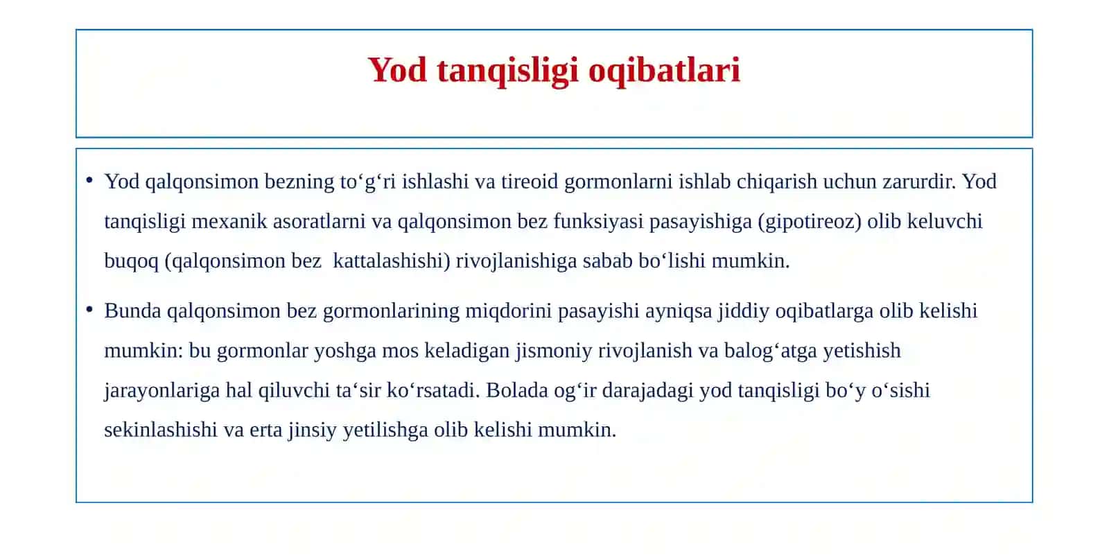Yodtanqisligini bolalarsalomatligiga ta'siri 3