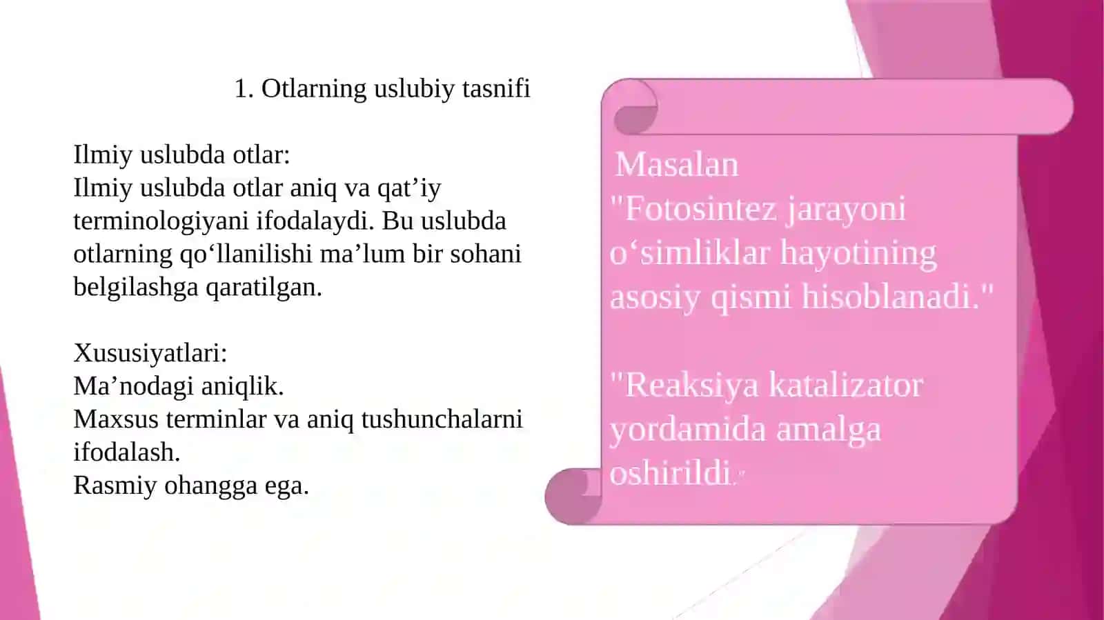 Morfologik uslubiyati 3