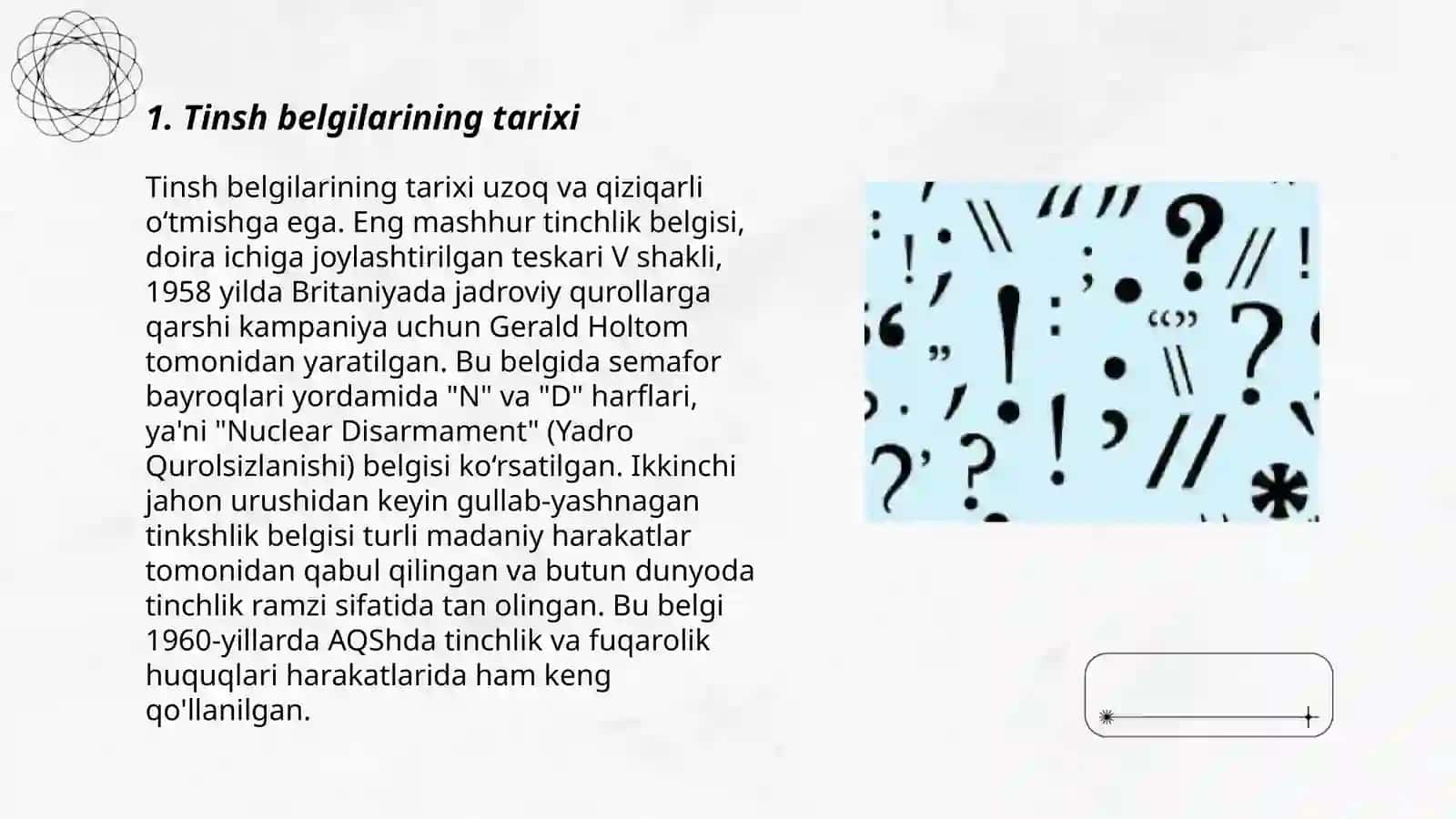 Tinsh belgilari 3