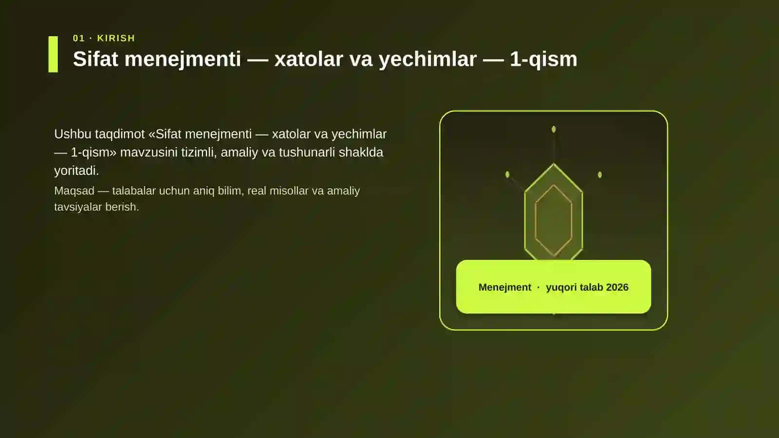 Sifat menejmenti — xatolar va yechimlar — 1-qism 3