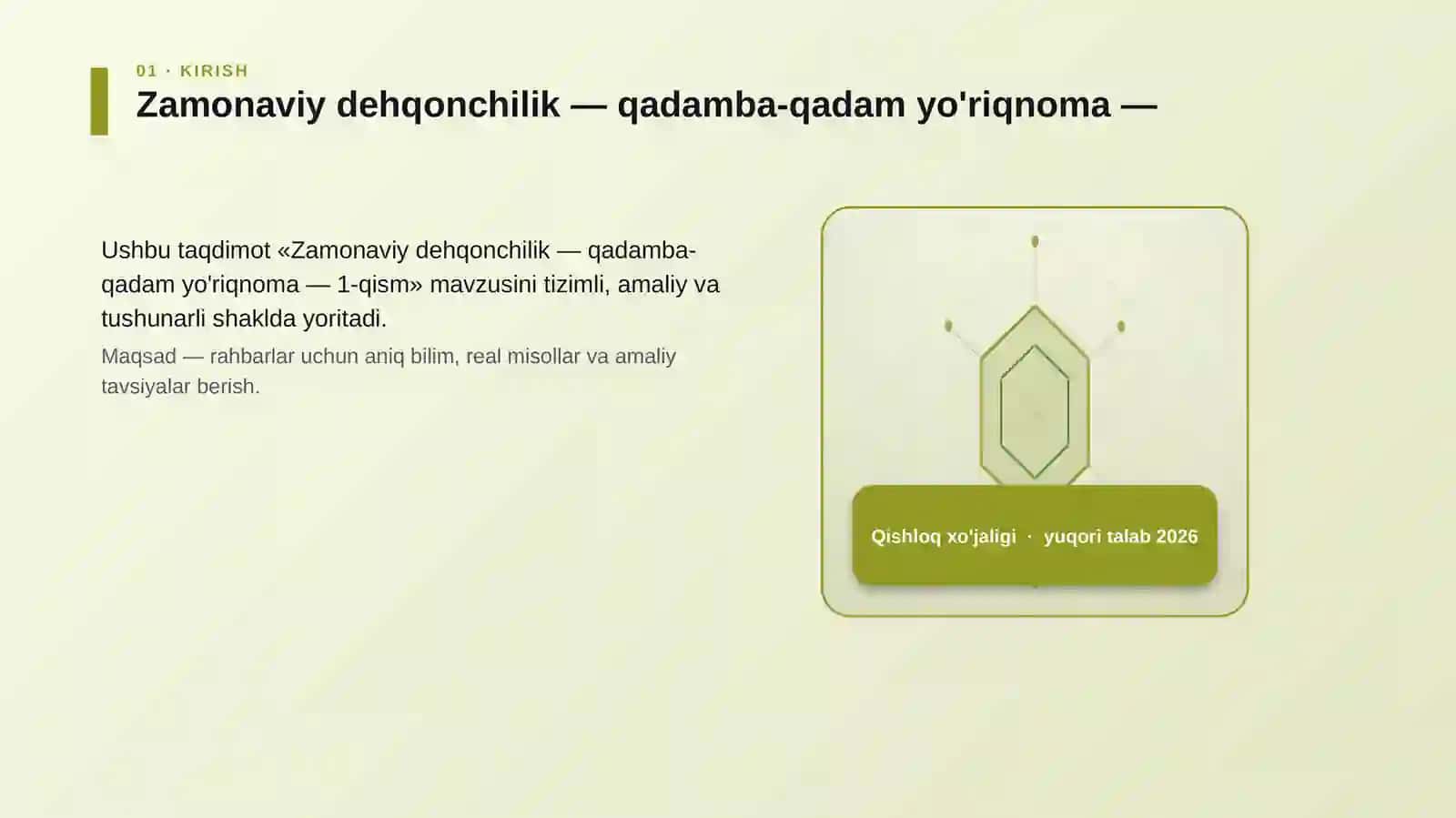 Zamonaviy dehqonchilik qadamba-qadam yo'riqnoma - 1-qism 3