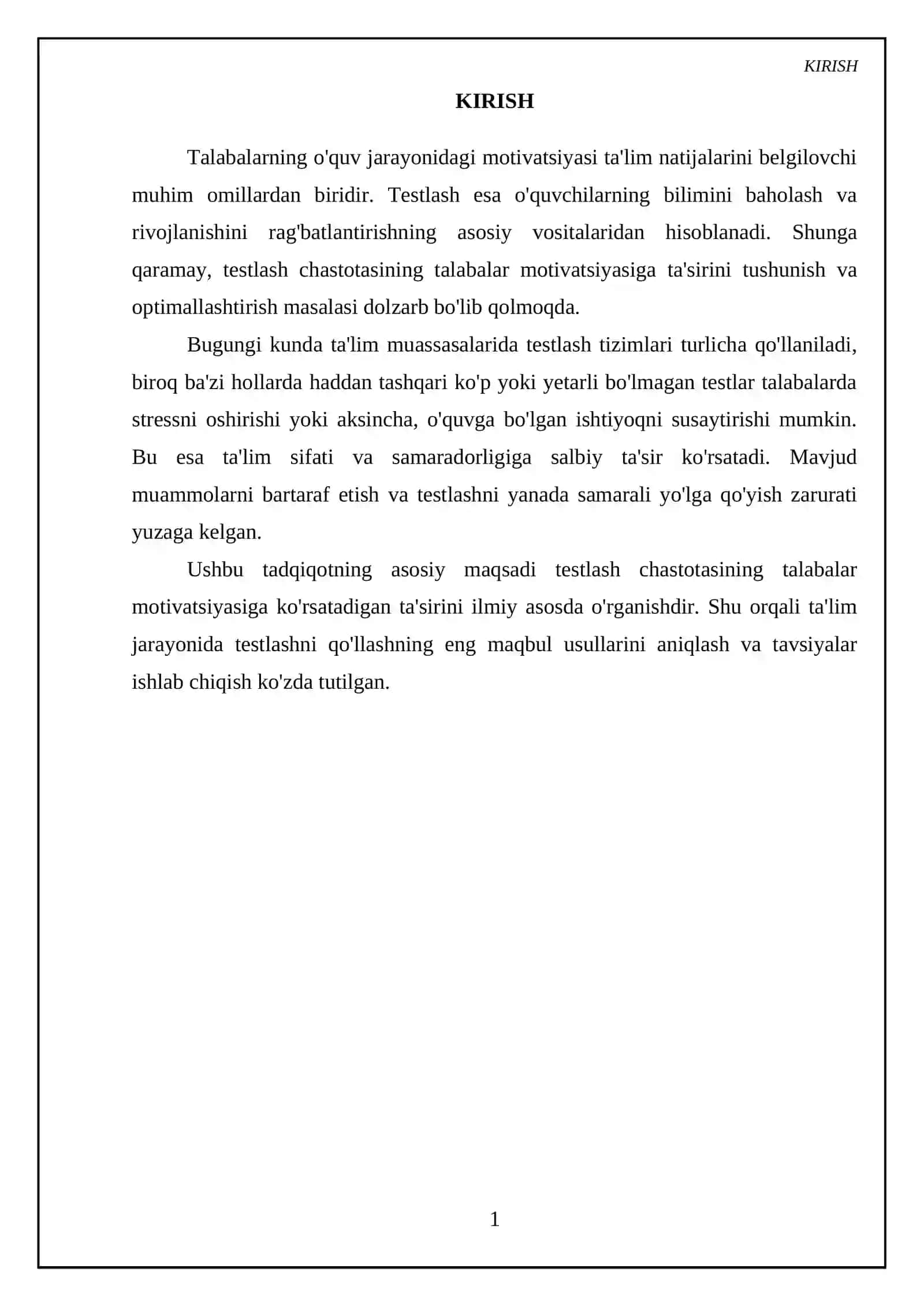 The impact of Testing Frequency on student motivation 3