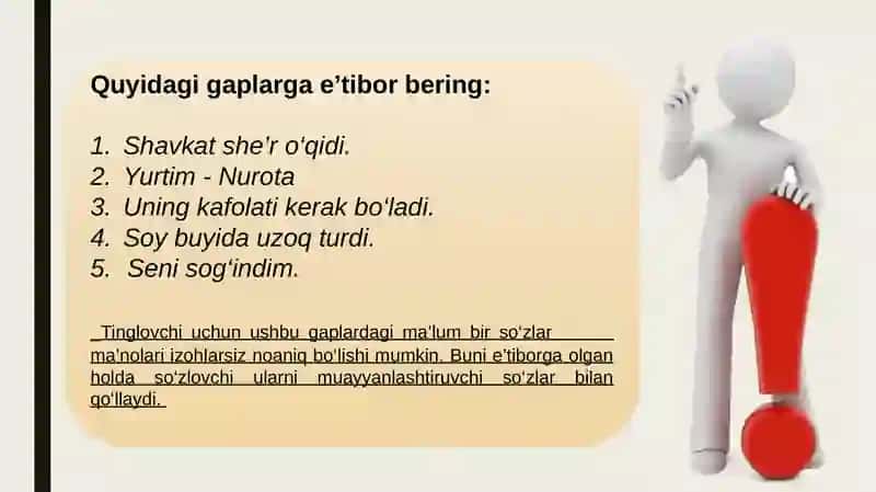 Gapda ajratilgan so'z shakllari 3