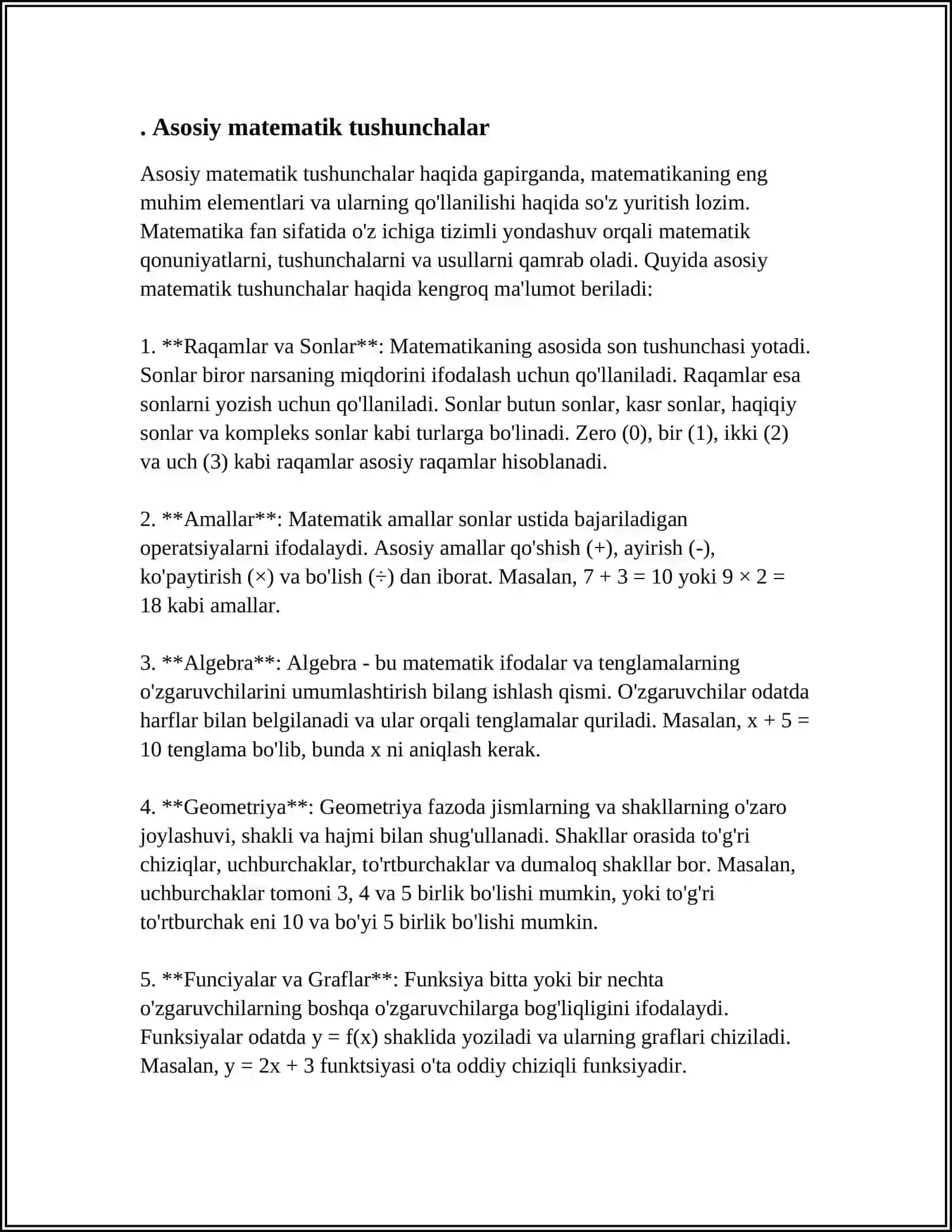 MATEMATIKA FANIGA DOIR "TAYANCH" SIGNALLARGA ASOSLANGAN DARS TAQDIMOTI TUZISH BIRORTA MAVZUGA 3