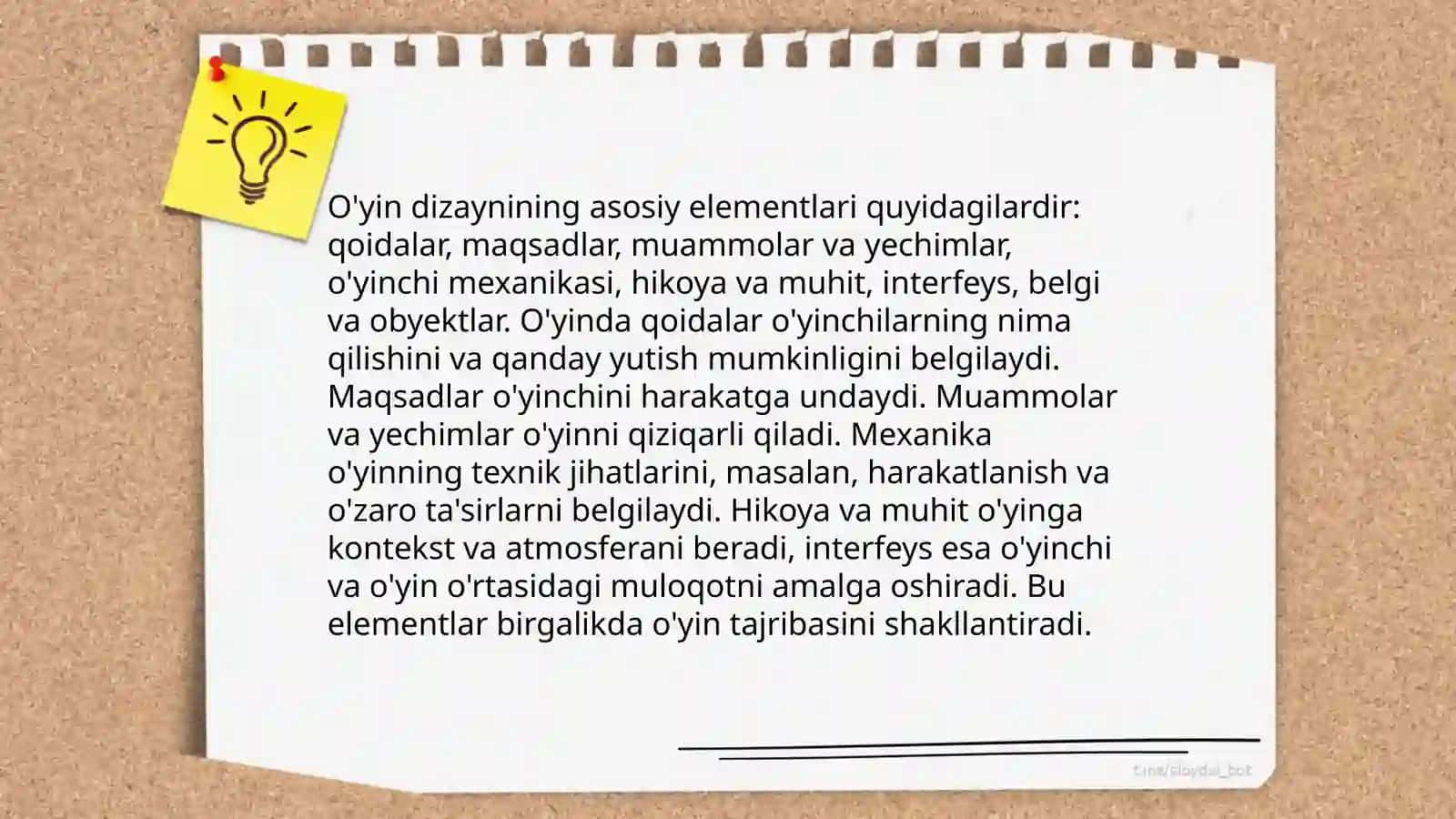 O'yin texnologiyalari 3