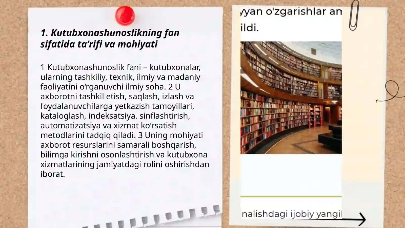 Kutubxonashunoslikning fan sifatidagi mohiyati 3