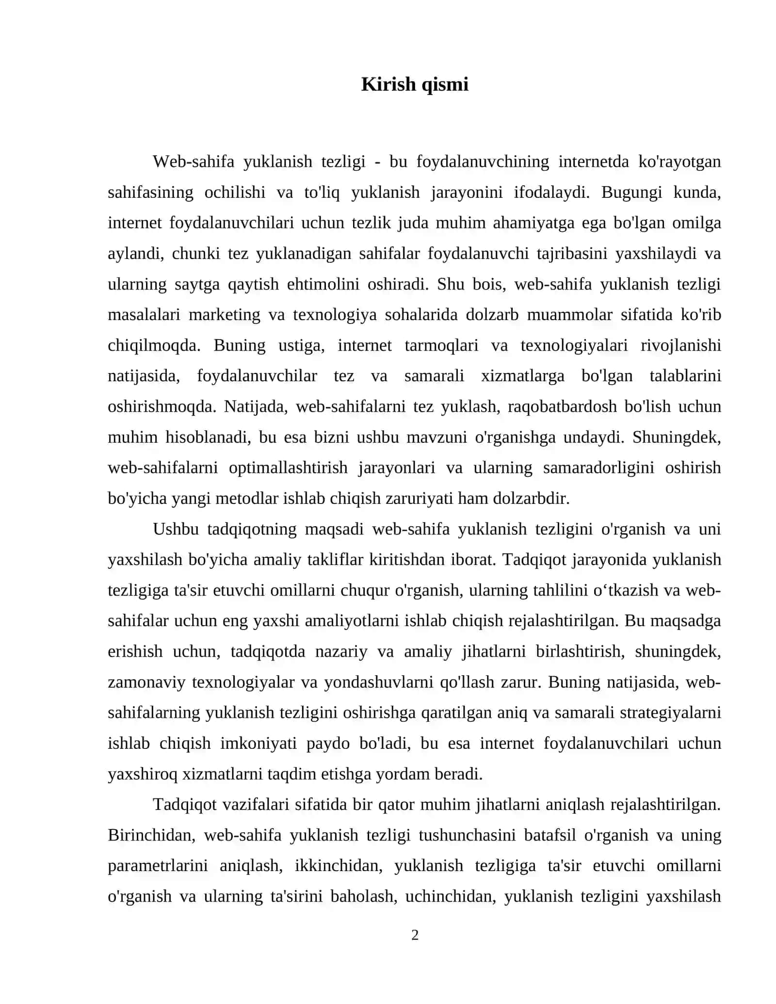 Web-sahifa yuklanish tezligi 3