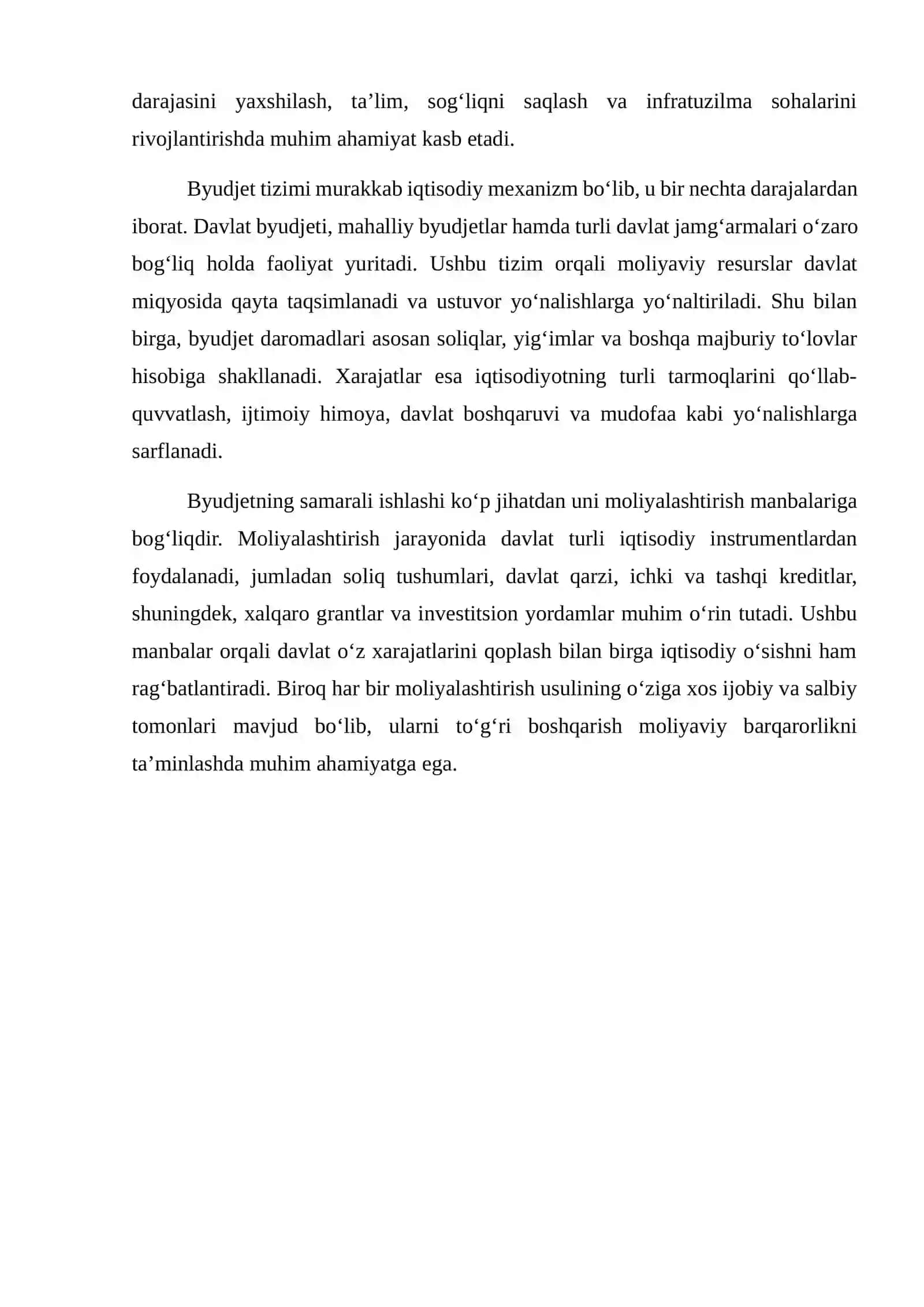 BYUDJET TASNIFI VA UNI MOLIYALASHTIRISH USULLARI 3