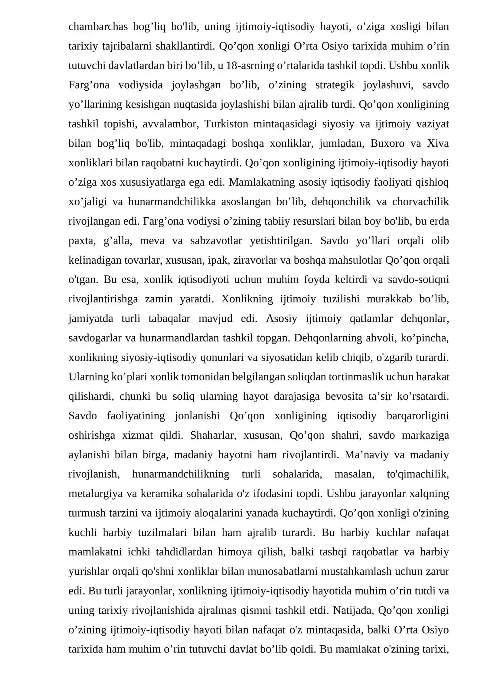 QO’QON XONLIGINING TASHKIL TOPISHI, UNING IJTIMOIYIQTISODIY HAYOTI 3