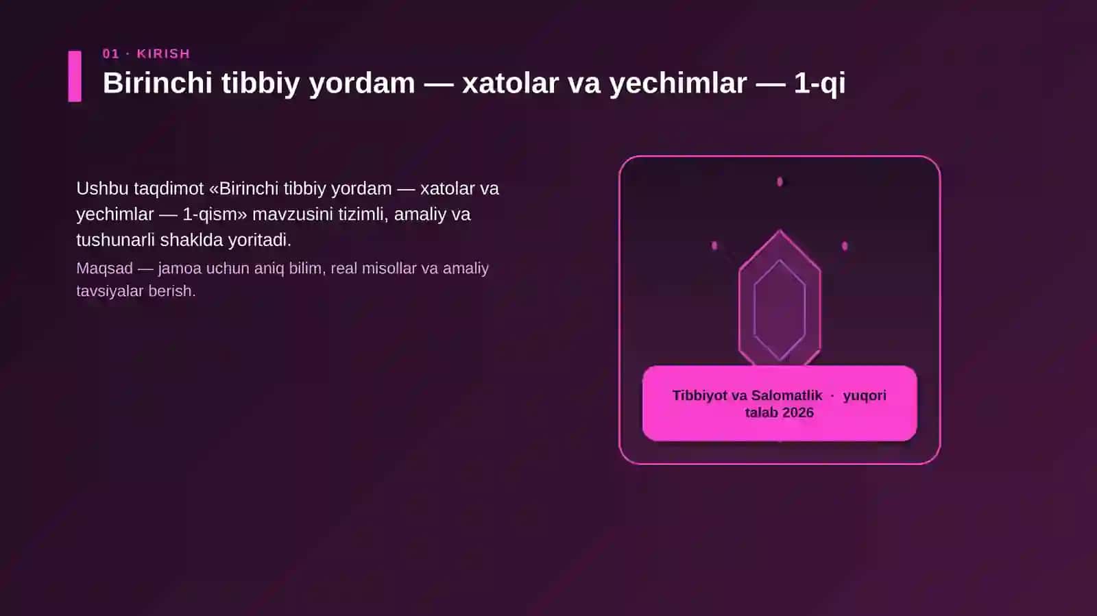 Birinchi tibbiy yordam — xatolar va yechimlar — 1-qism 3
