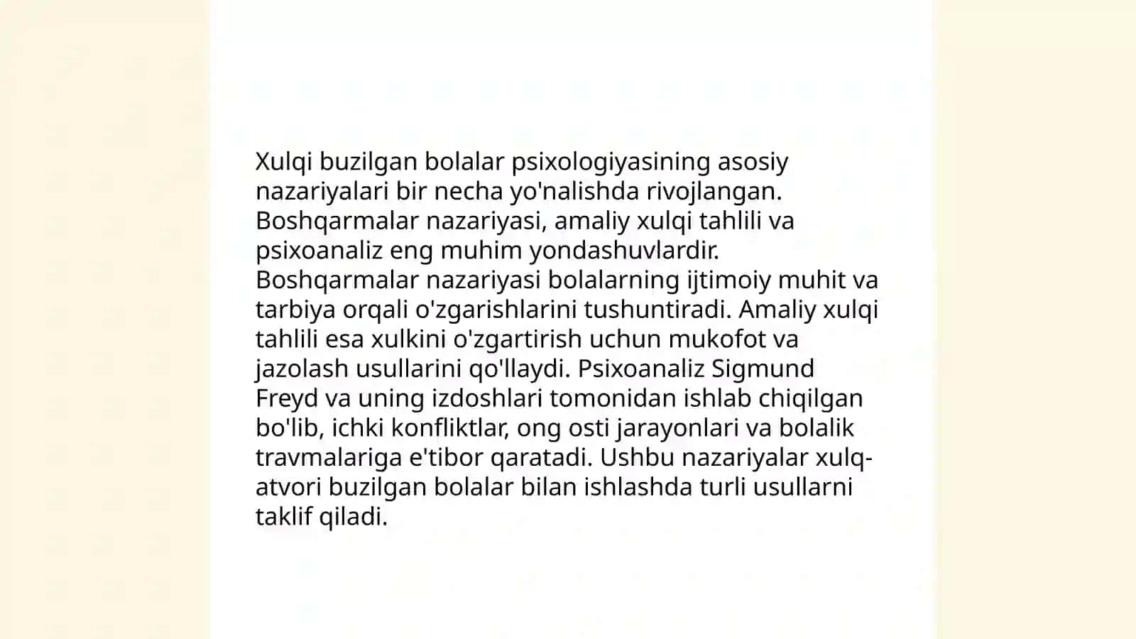 Xulqi oğishgan bolalar psixologiyasi muommosiga nazariy yondashuvlar 3
