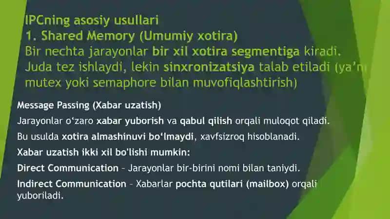 O'zaro ta'sir va sinxronizatsiya 3