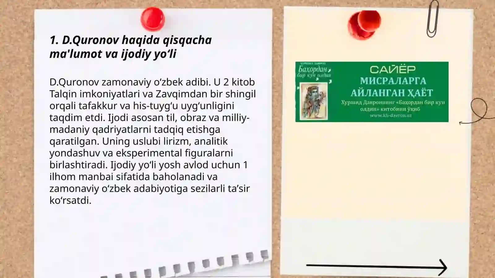 D.Quronovning "Talqin imkoniyatlari" 3