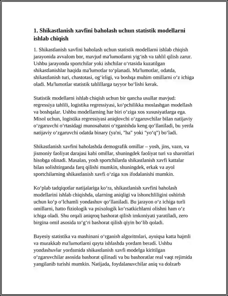 SHIKASTLANISHNING OLDINI OLISH MODELLARINI ISHLAB CHIQISH VA TAHLIL QILISH 3