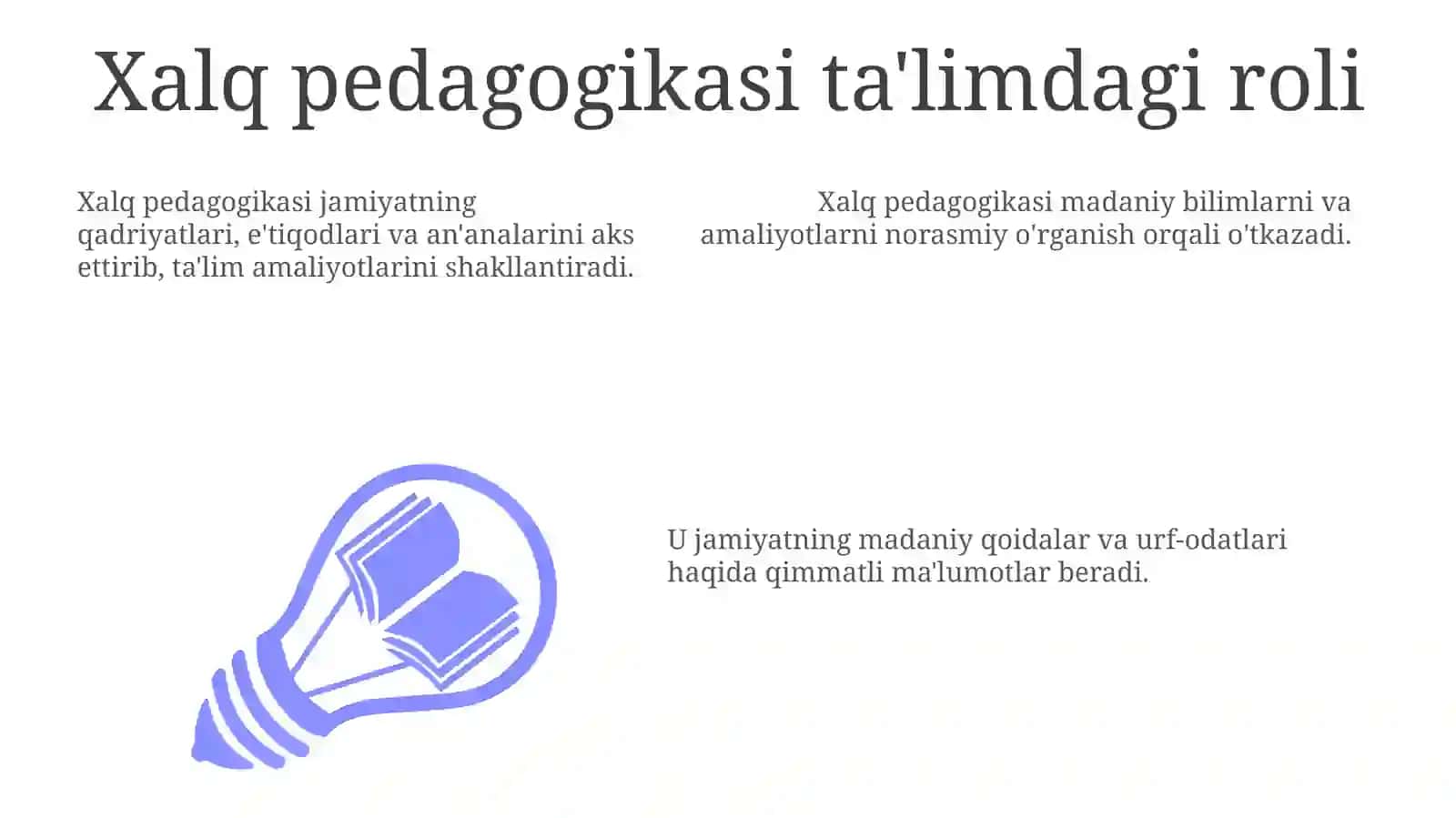 Xalq pedagogikasi, madaniy oyna sifatida 3