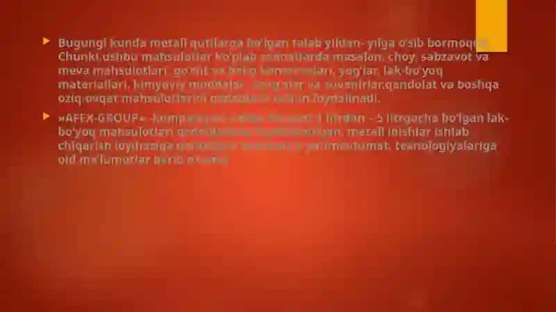 Metall Idishlarni Ishlab Chiqarish Texnologiyasi 3