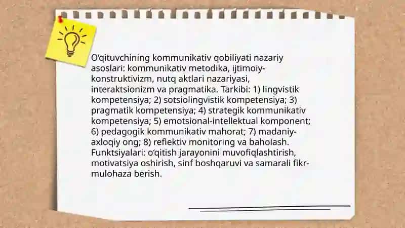 O‘qituvchining kommunikativ qobiliyatida pedagogik ta’sir ko‘rsatish 3