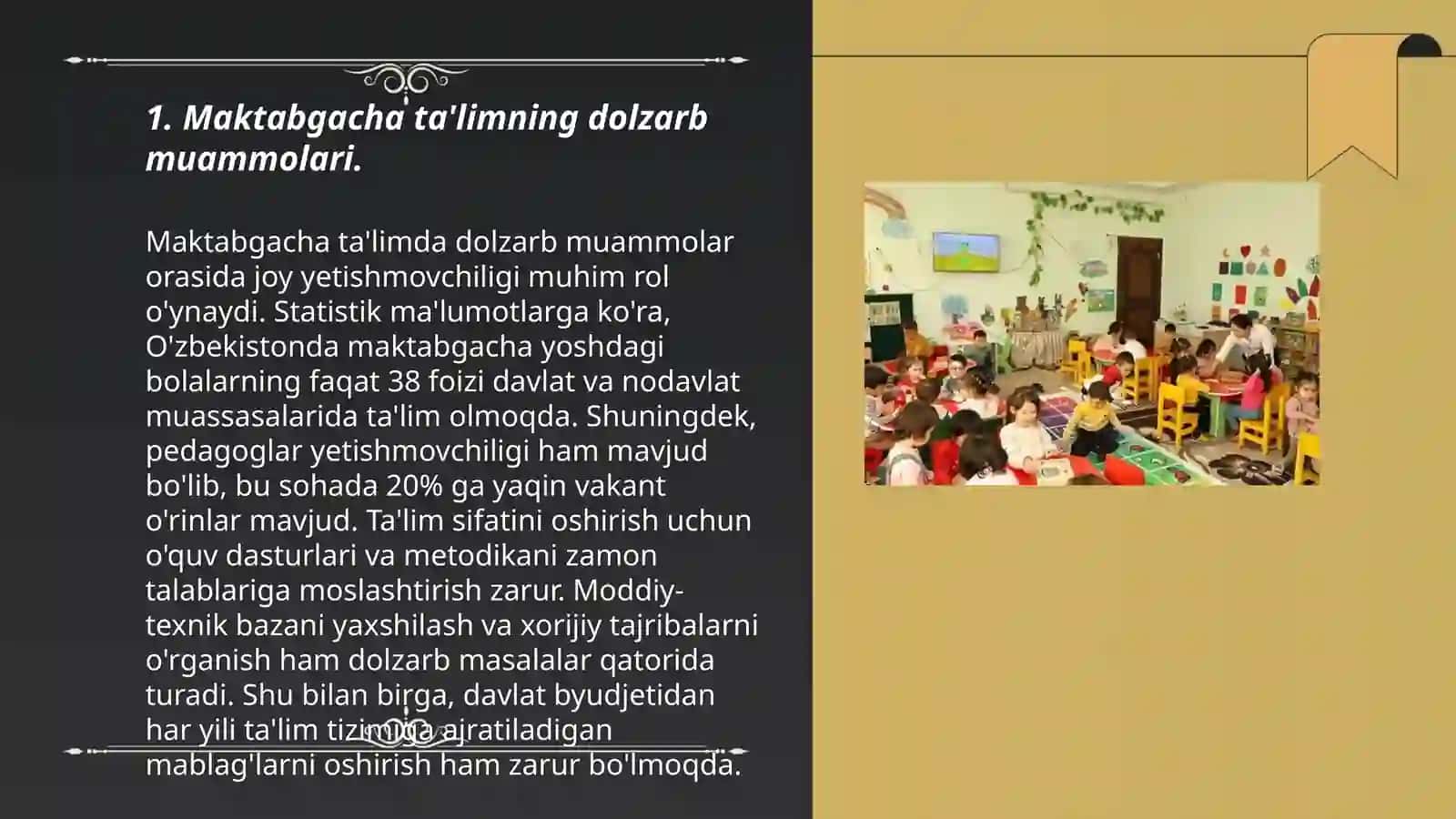 Hozirgi zamanda maktabgacha ta'lim istiqbollari haqida 3