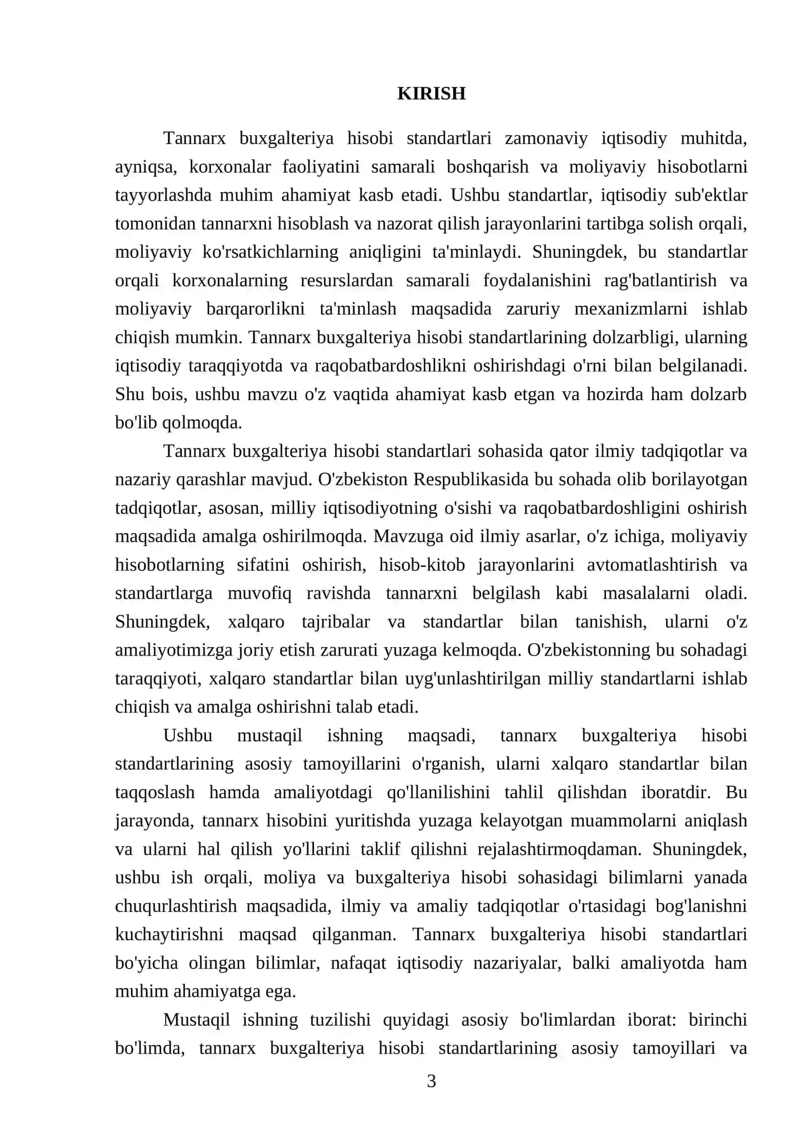 Tannarx buxgalteriya hisobi standartlari 3