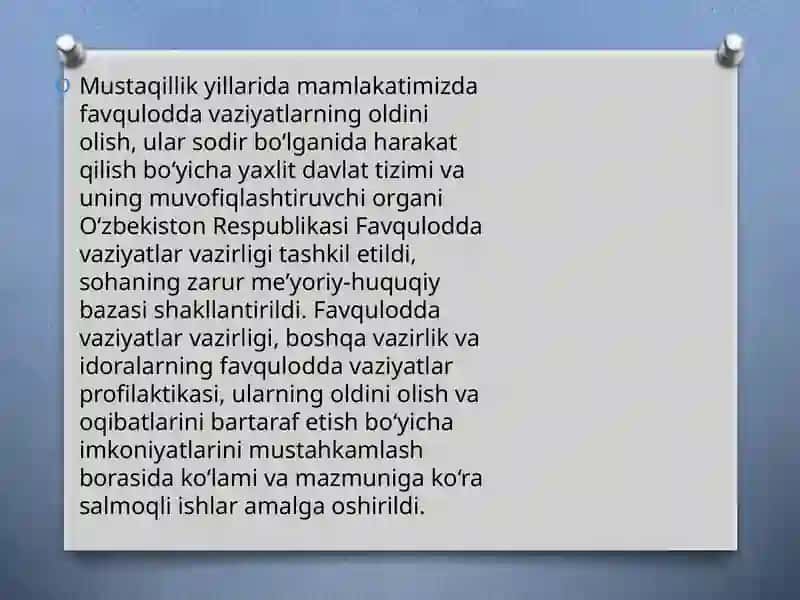 Favqulotda vaziyatlarni baholash. Radiatsion holat. Radioaktiv zararlanish manbalari .Zonalar tasnifi 3