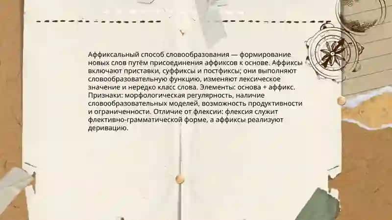 Аффиксальные способы образования слов 3