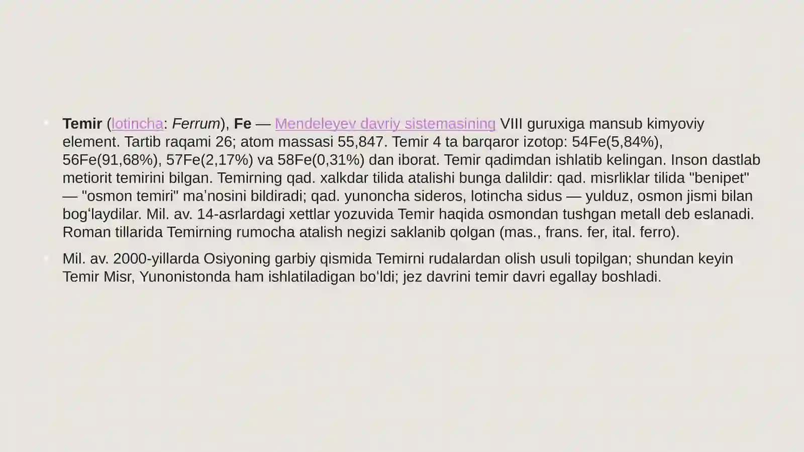 Temir(lotincha:Ferrum) 3