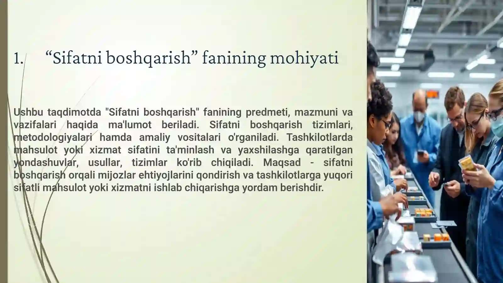 Sifatni Rejalashtirish Attestatsiyalash va Boshqarish 3