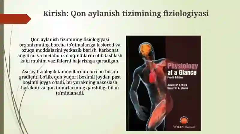 Fizialogiya faniga kirish qon aylanish tizimining fizialogik asoslari 3