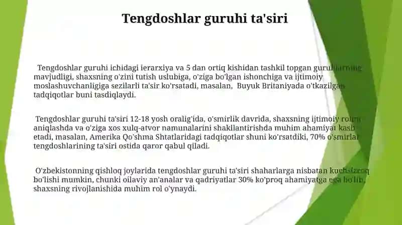 Shaxs shakllanishiga taʼsir etuvchi omillar 3