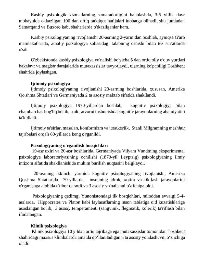 Psixologiyani o'rganish bosqichlari 3