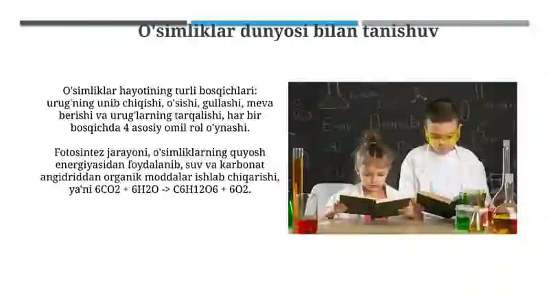 O'simliklar dunyosi bilan tanishuv 3