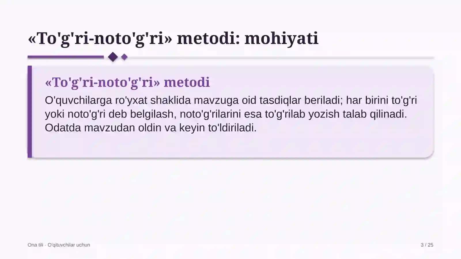 ona tili darslarida to'g'ri noto'g'ri metodidan foydalanish 6880 3
