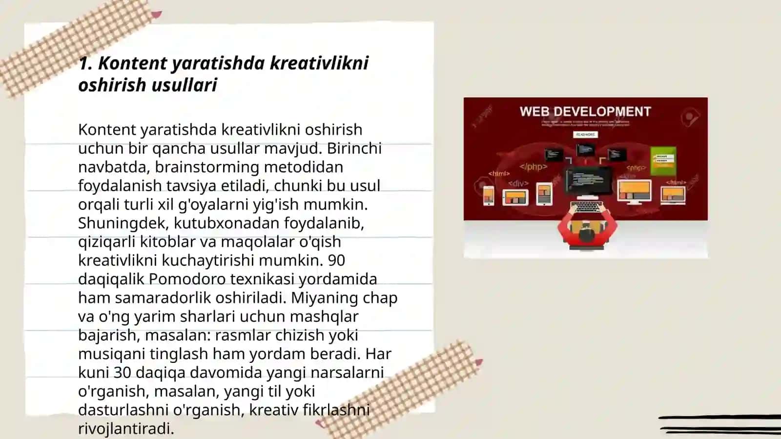 Kontent yaratish 3