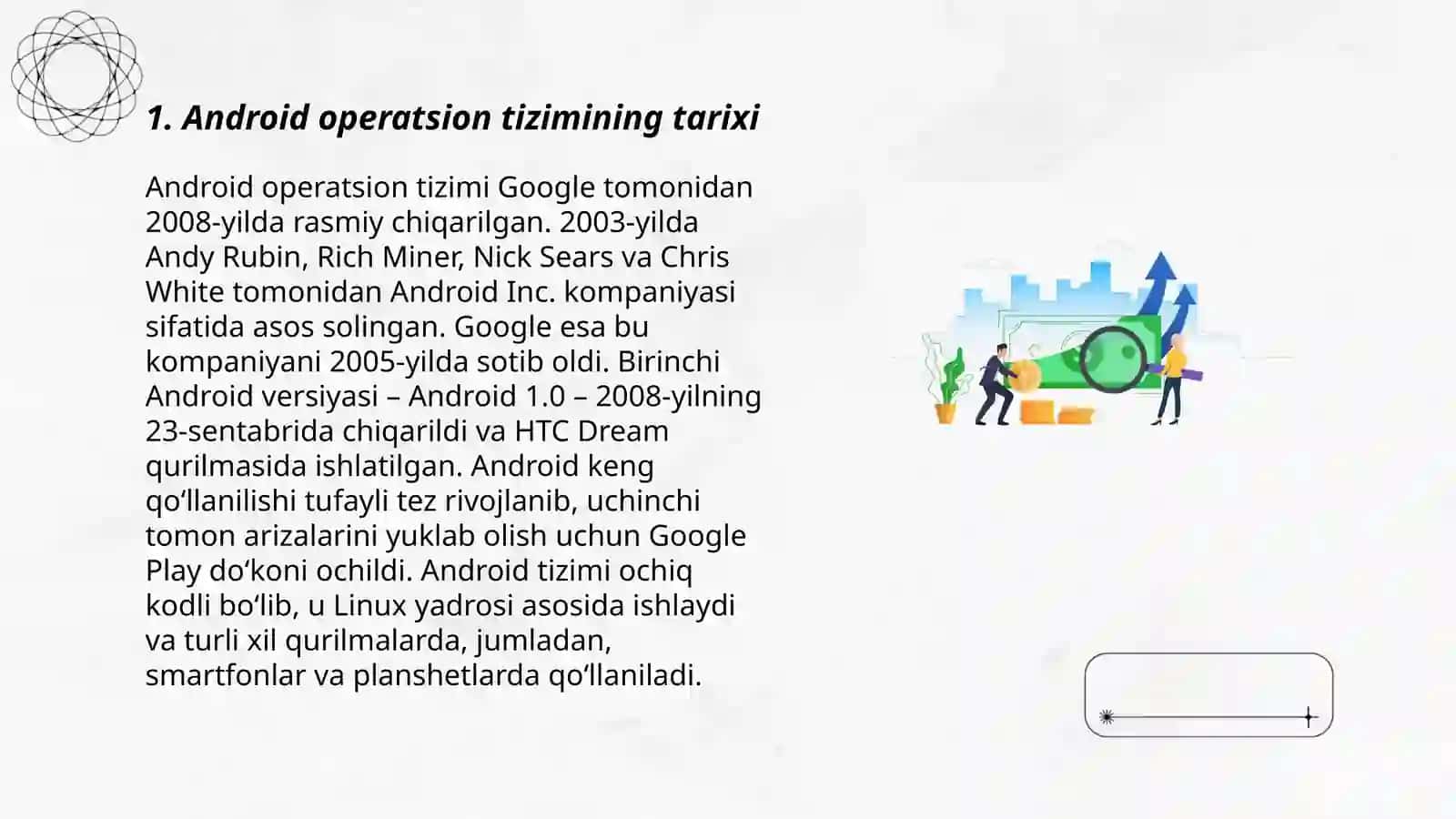 Android operatsion tizimlarining rivojlanishi va ishlash printsipi 3
