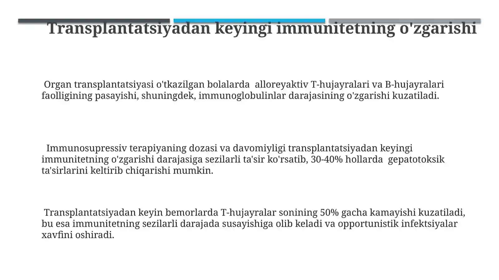 Immunologiya va uzoq muddatli davolanishga duchor bo'lgan bolalar 3